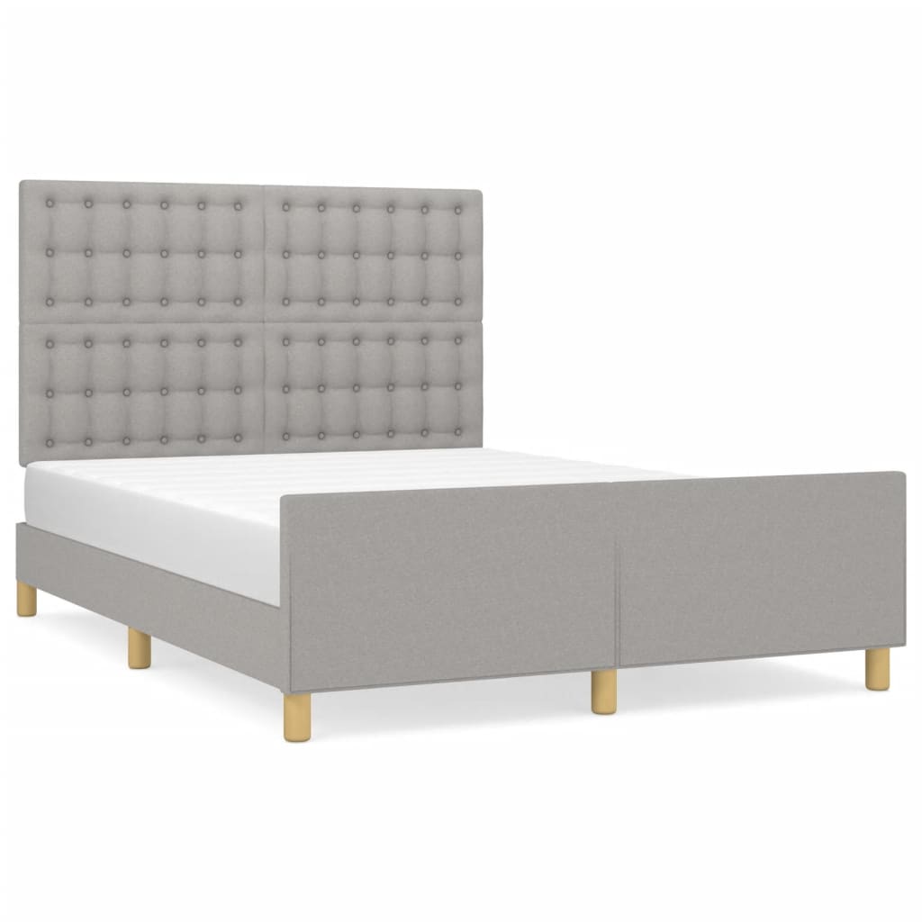 Sängram Utan Madrass Tyg