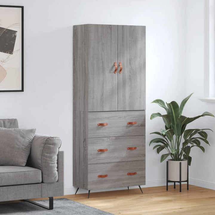 Högskåp 69,5X34X180 Cm Konstruerat Trä