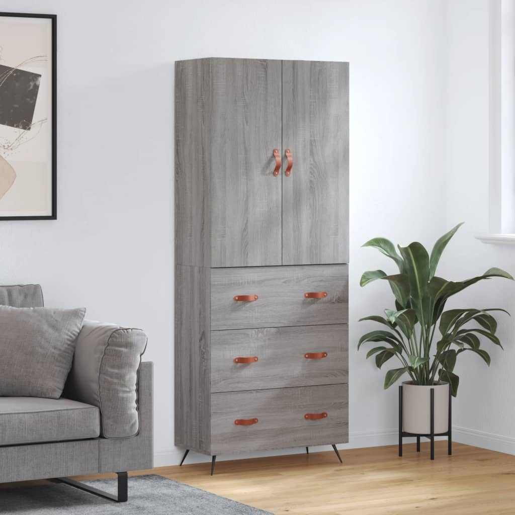 Högskåp 69,5X34X180 Cm Konstruerat Trä