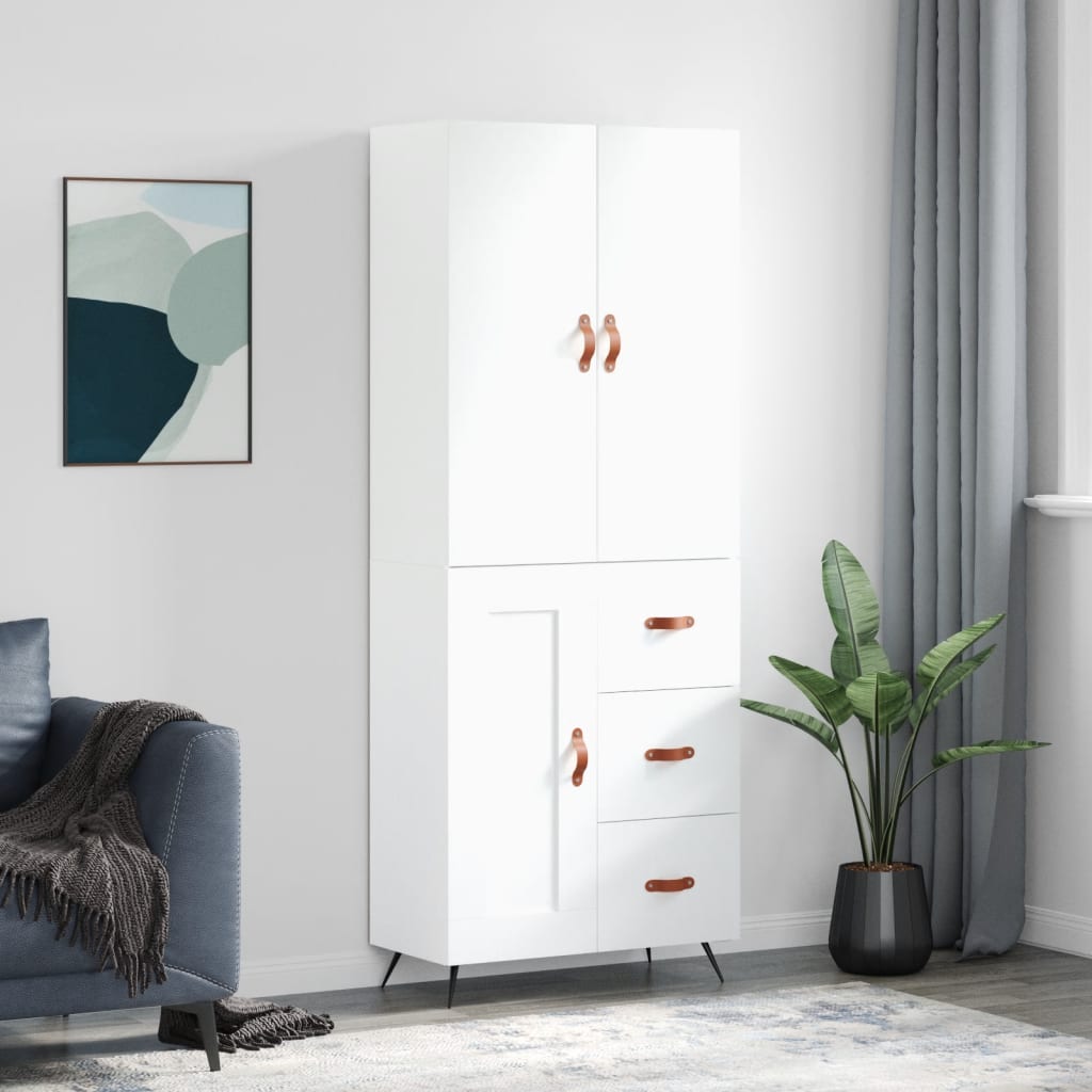 Högskåp 69,5X34X180 Cm Konstruerat Trä
