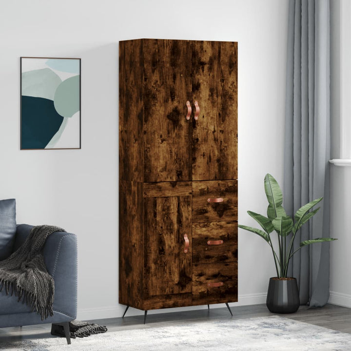 Högskåp 69,5X34X180 Cm Konstruerat Trä