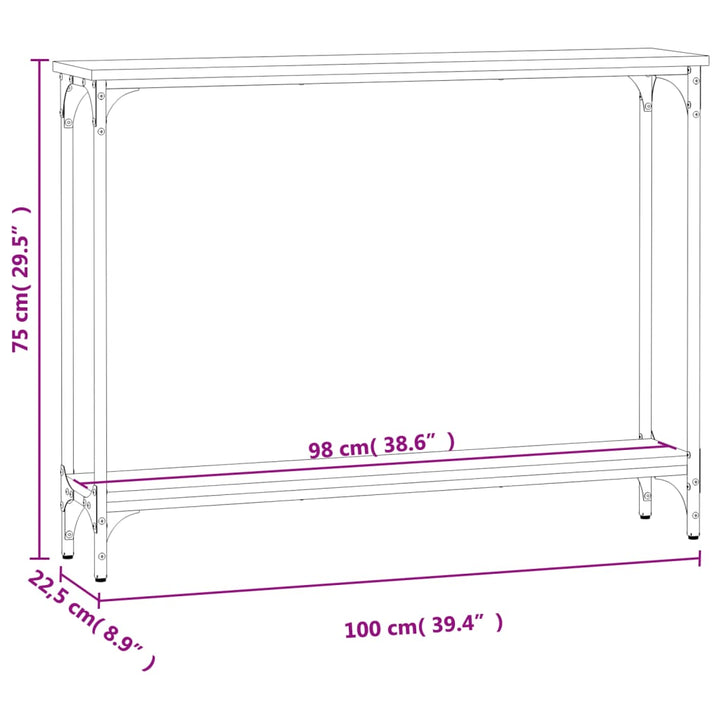 Avlastningsbord 100X22,5X75 Cm Konstruerat Trä