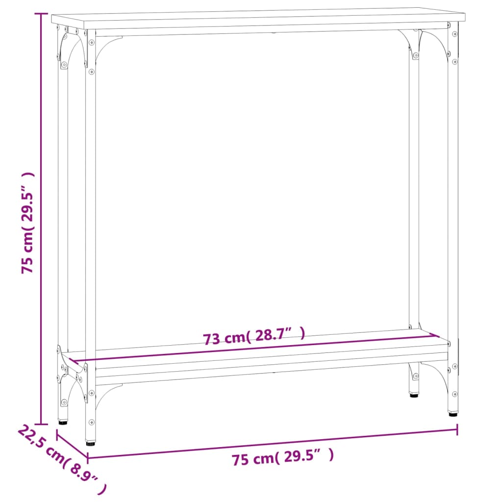 Konsolbord 75X22,5X Konstruerat Trä