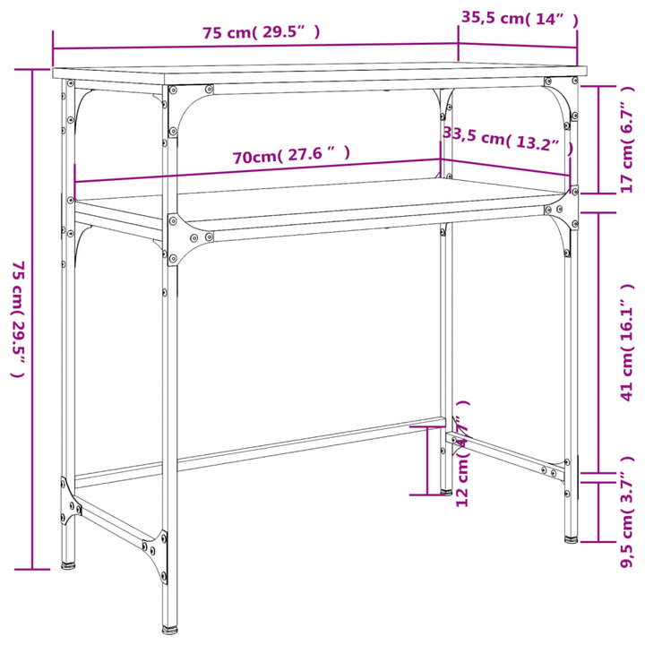 Avlastningsbord 75X35,5X Konstruerat Trä