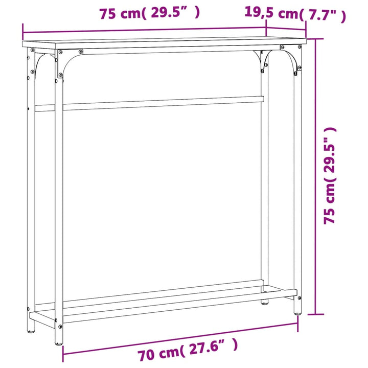 Konsolbord 75X19,5X75 Cm Konstruerat Trä