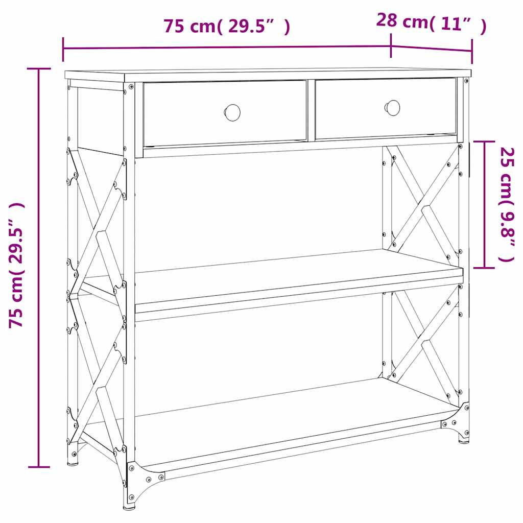 Avlastningsbord 75X28X Konstruerat Trä