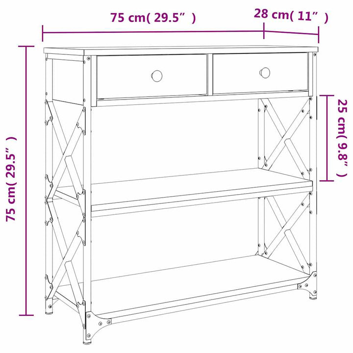 Avlastningsbord 75X28X Konstruerat Trä