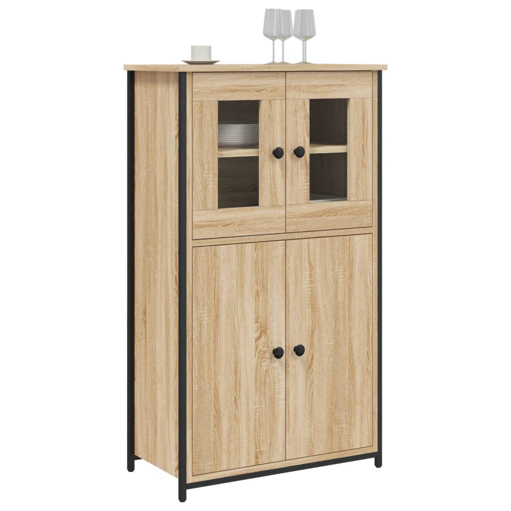 Högskåp Sonoma-Ek 62X32X106,5 Cm Konstruerat Trä
