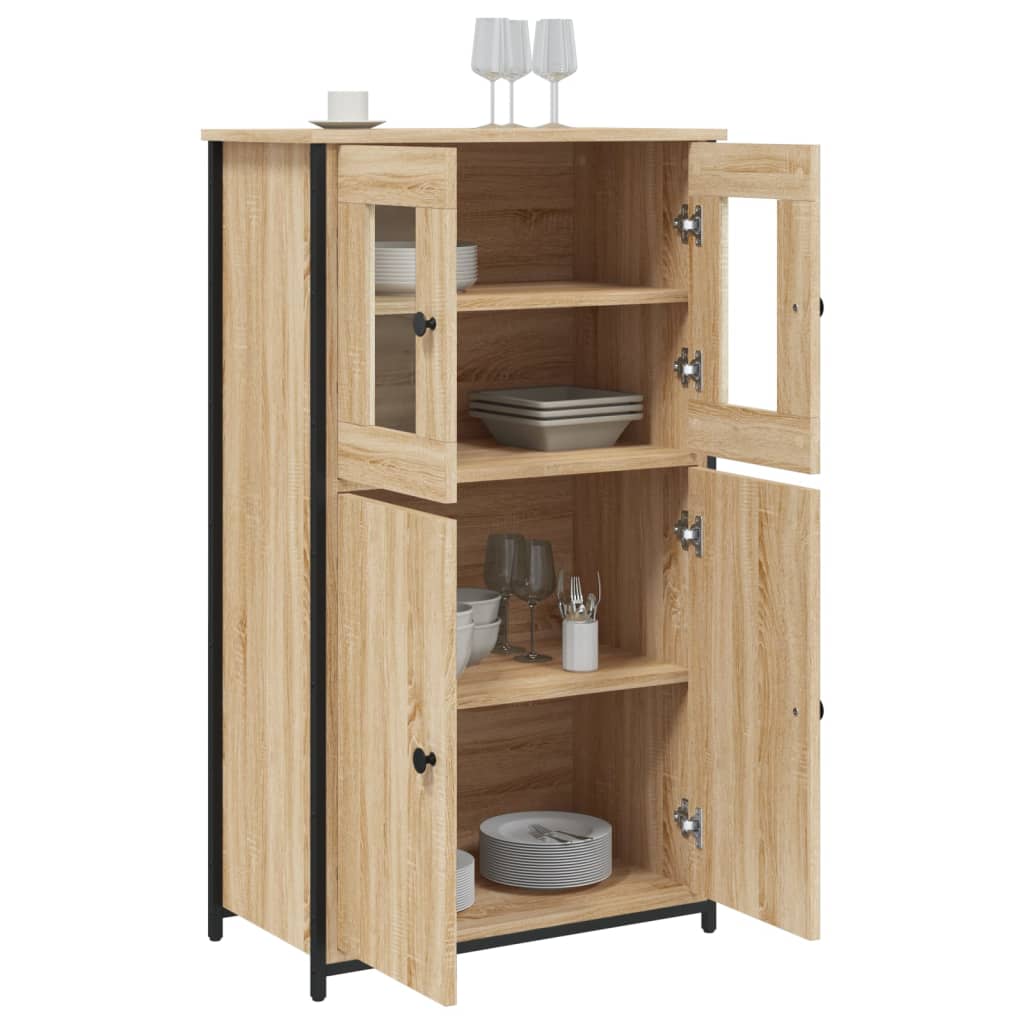 Högskåp Sonoma-Ek 62X32X106,5 Cm Konstruerat Trä
