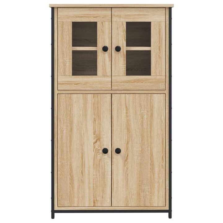 Högskåp Sonoma-Ek 62X32X106,5 Cm Konstruerat Trä