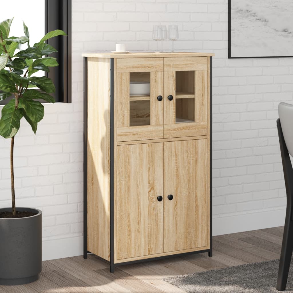Högskåp Sonoma-Ek 62X32X106,5 Cm Konstruerat Trä