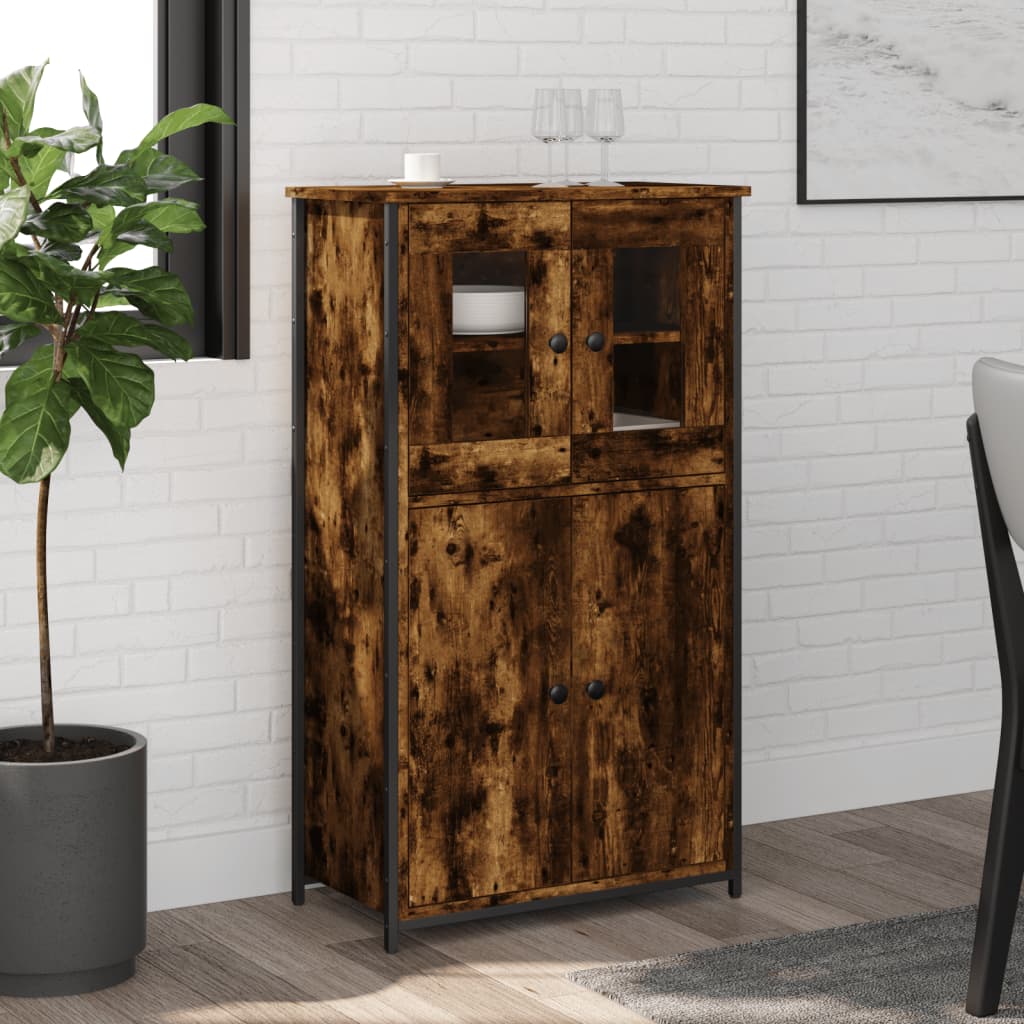Högskåp Sonoma-Ek 62X32X106,5 Cm Konstruerat Trä