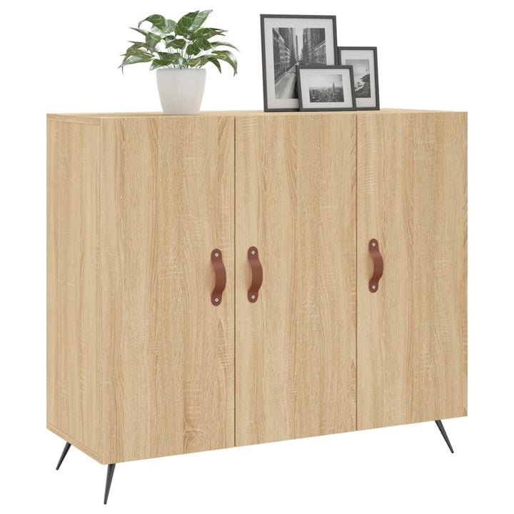 Skänk Sonoma-Ek 90X34X80 Cm Konstruerat Trä