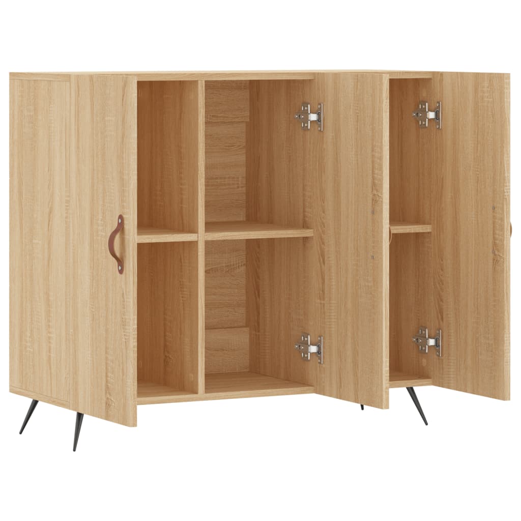 Skänk Sonoma-Ek 90X34X80 Cm Konstruerat Trä