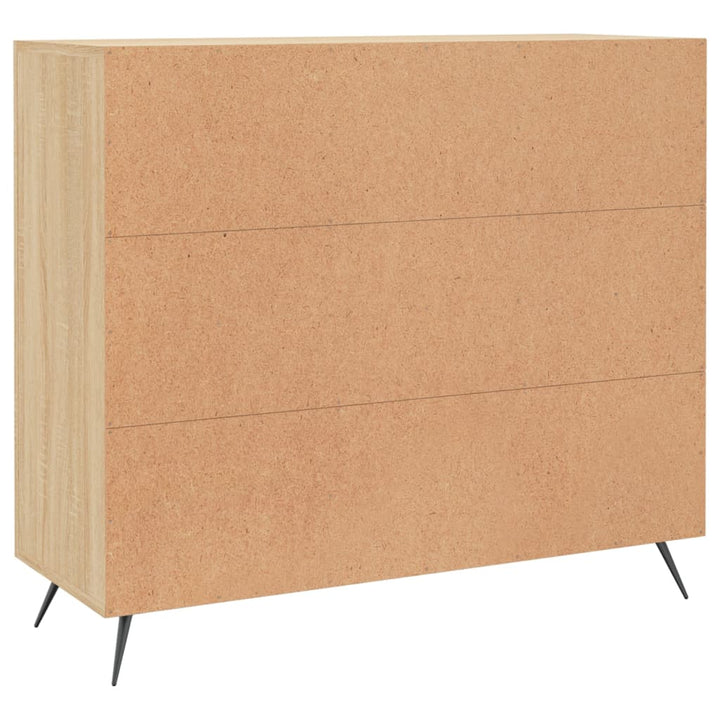 Skänk Sonoma-Ek 90X34X80 Cm Konstruerat Trä