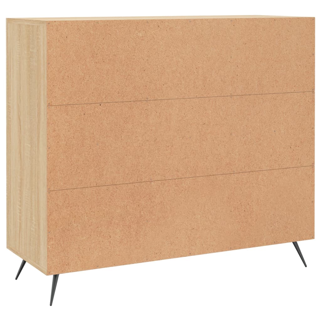 Skänk Sonoma-Ek 90X34X80 Cm Konstruerat Trä