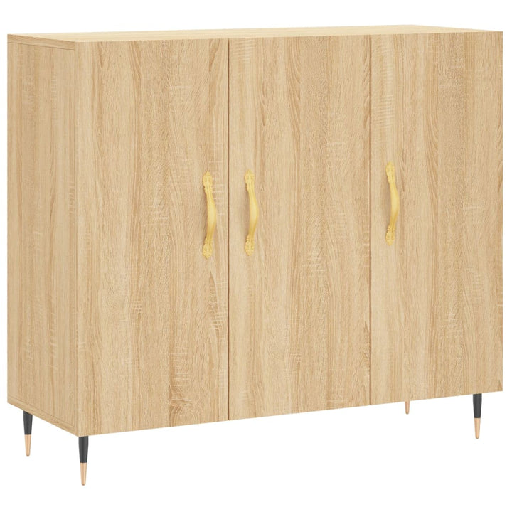 Skänk Sonoma-Ek 90X34X80 Cm Konstruerat Trä