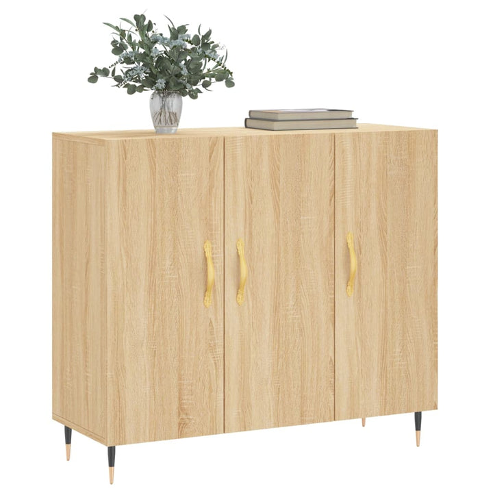 Skänk Sonoma-Ek 90X34X80 Cm Konstruerat Trä