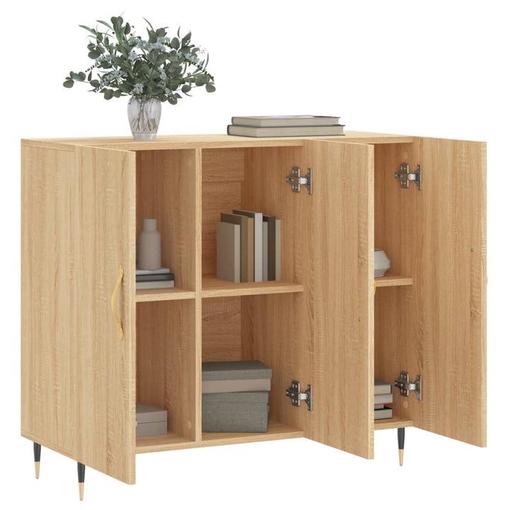 Skänk Sonoma-Ek 90X34X80 Cm Konstruerat Trä