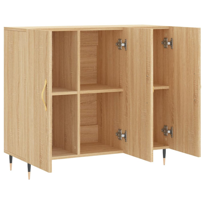 Skänk Sonoma-Ek 90X34X80 Cm Konstruerat Trä