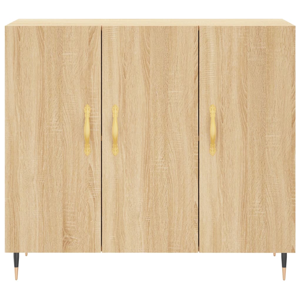 Skänk Sonoma-Ek 90X34X80 Cm Konstruerat Trä