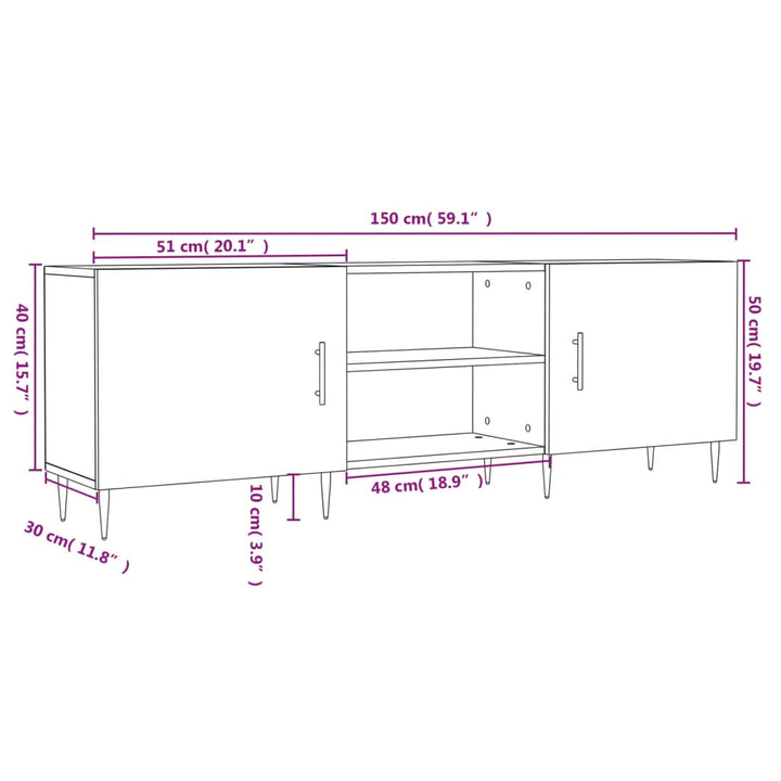 Tv-Bänk 150X30X50 Cm Konstruerat Trä