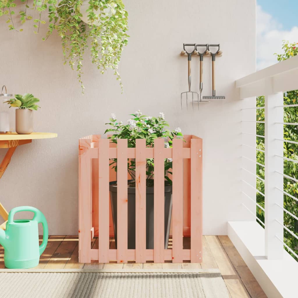 Odlingslåda Med Staket-Design Impregnerad Furu