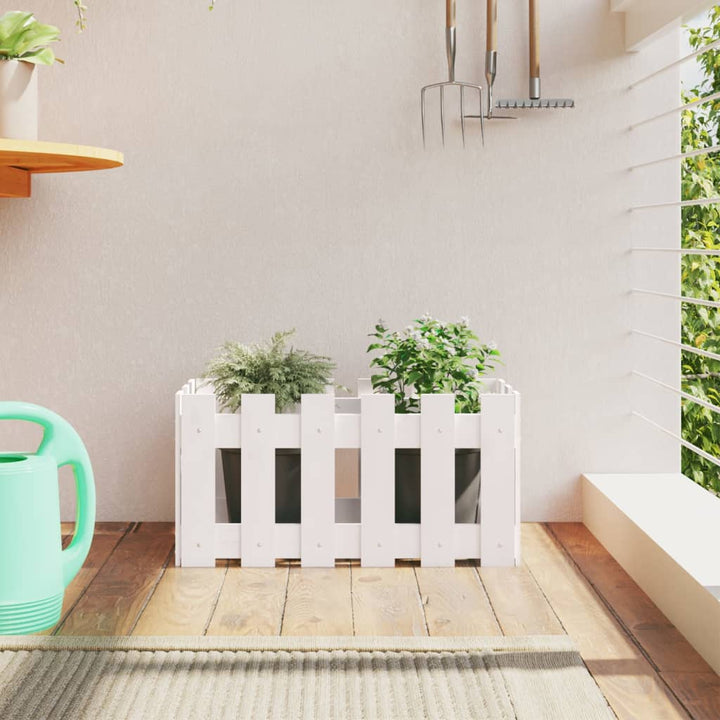 Odlingslåda Med Staket-Design Impregnerad Furu