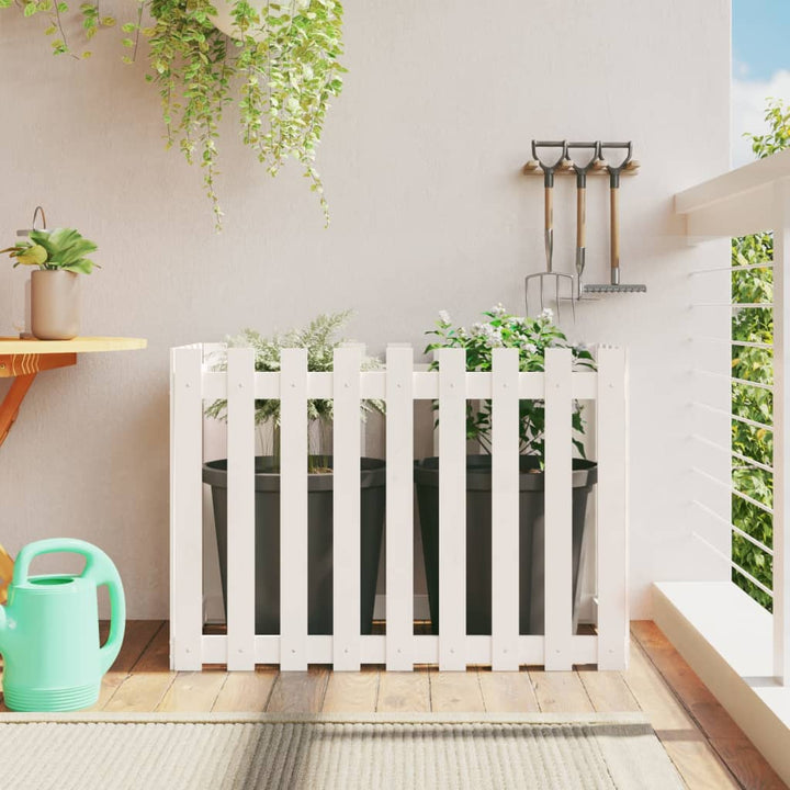 Odlingslåda Med Staket-Design Impregnerad Furu