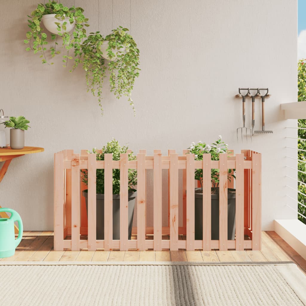 Odlingslåda Med Staket-Design Impregnerad Furu