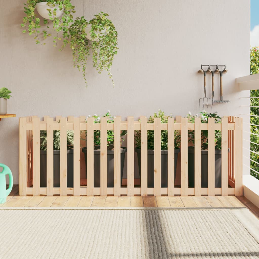 Odlingslåda Med Staket-Design Impregnerad Furu