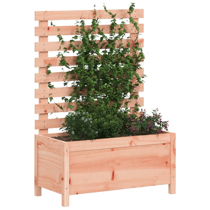 Odlingslåda Med Spaljé 79X39,5X114 Cm Massivt Douglasträ
