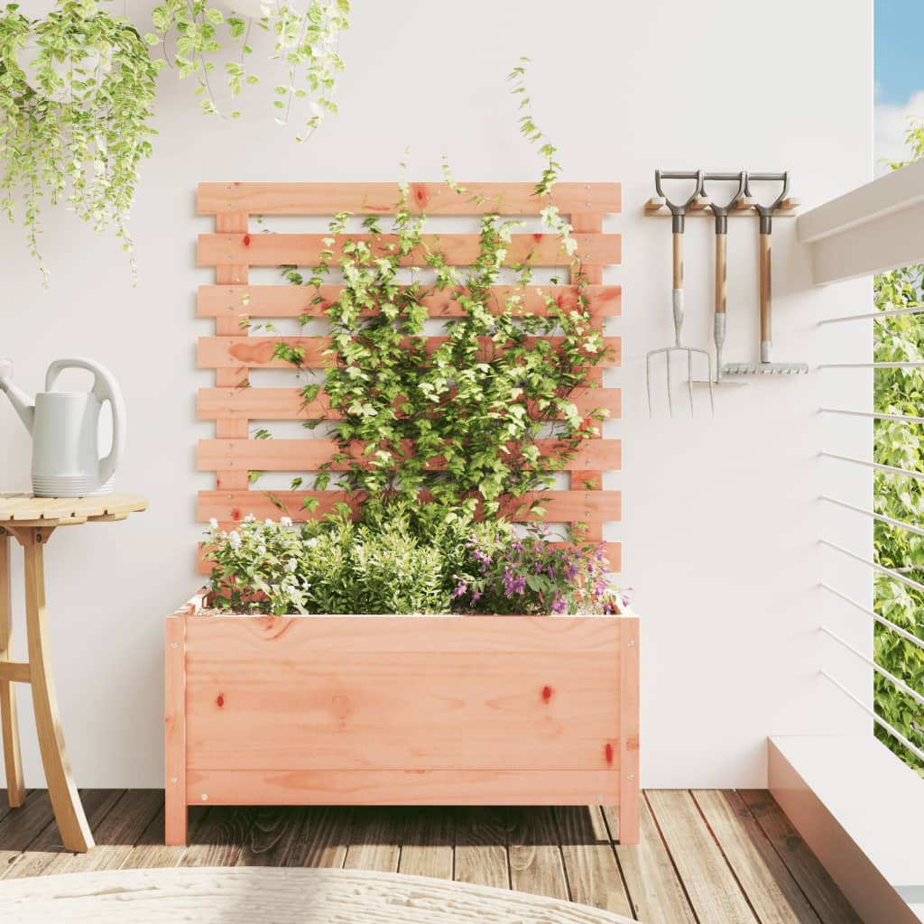 Odlingslåda Med Spaljé 79X39,5X114 Cm Massivt Douglasträ