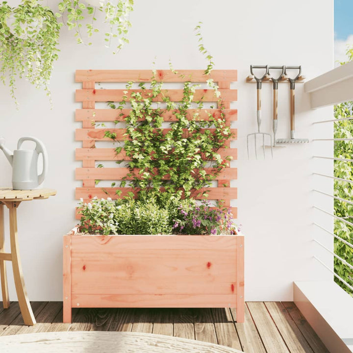 Odlingslåda Med Spaljé 79X39,5X114 Cm Massivt Douglasträ