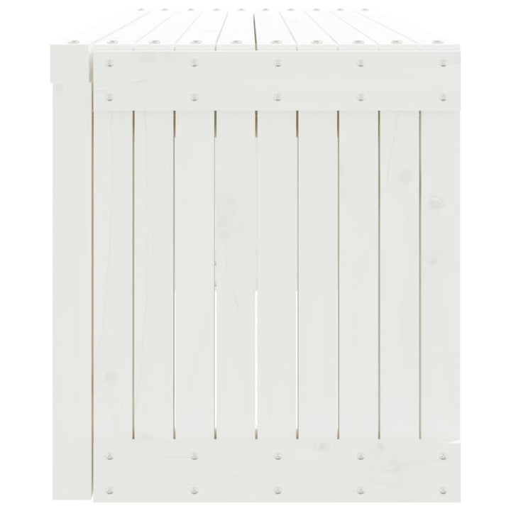 Trädgårdsbänk Justerbar Vit 212,5X40,5X45Cm Massiv Furu