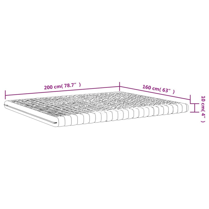 Skummadrass Vit 7-Zoner Hårdhet 20 Ild