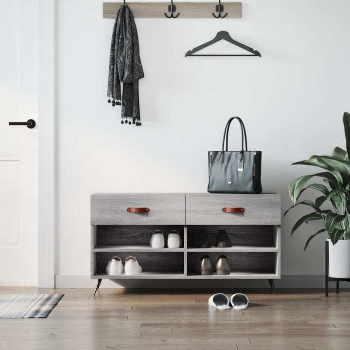 Skobänk Sonoma-Ek 102X35X55 Cm Konstruerat Trä