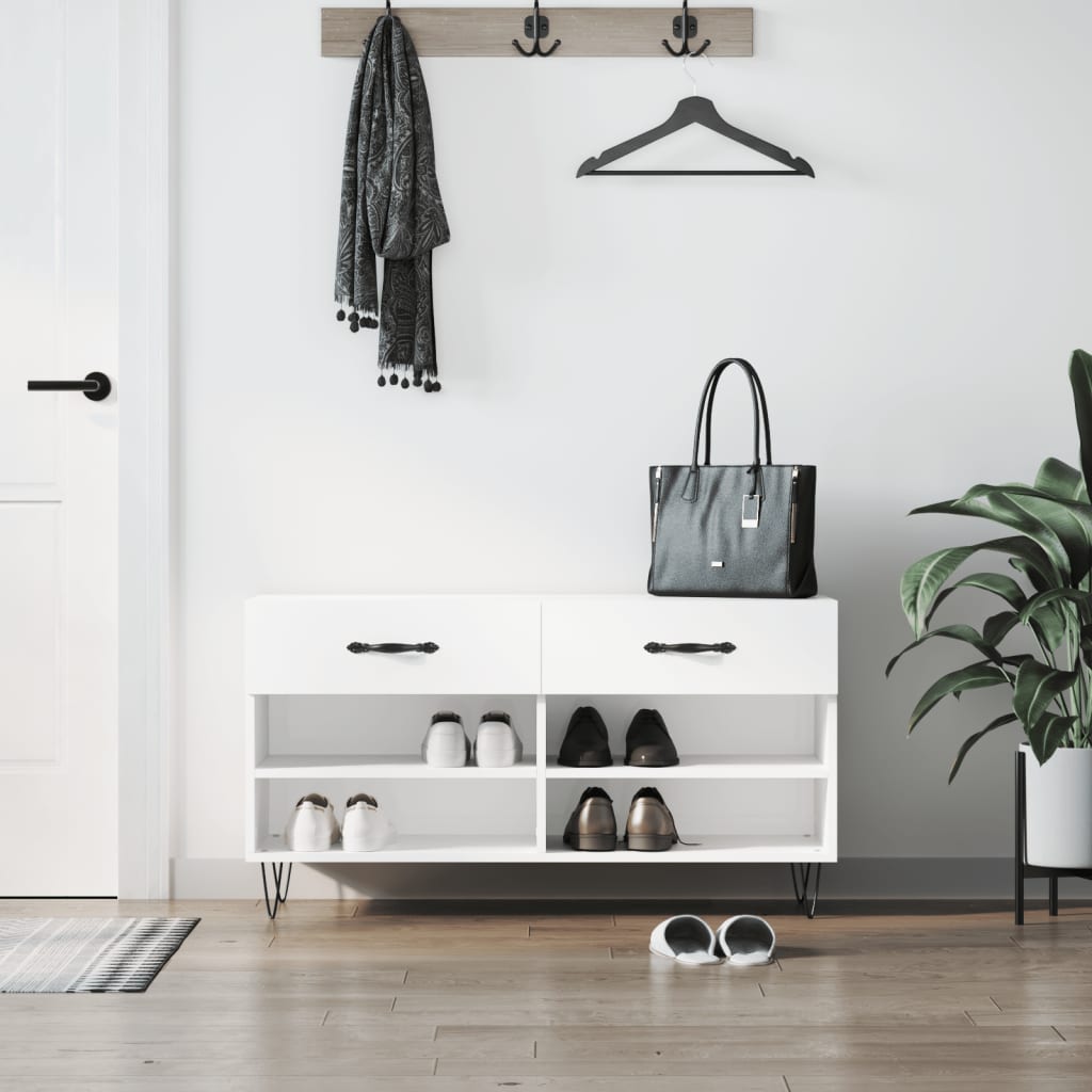 Skobänk 102X35X55 Cm Konstruerat Trä