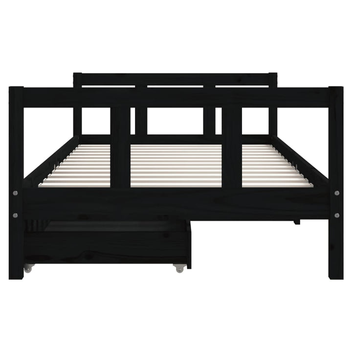 Sängram Med Lådor För Barn Massiv Furu