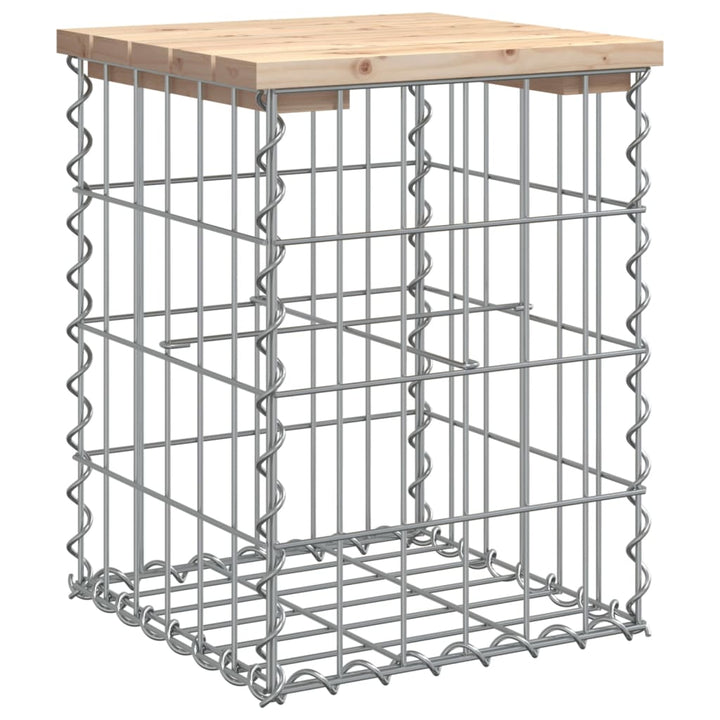 Trädgårdsbänk Gabion-Design Massiv Furu