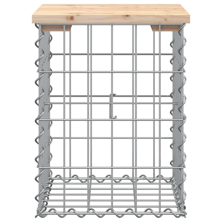 Trädgårdsbänk Gabion-Design Massiv Furu