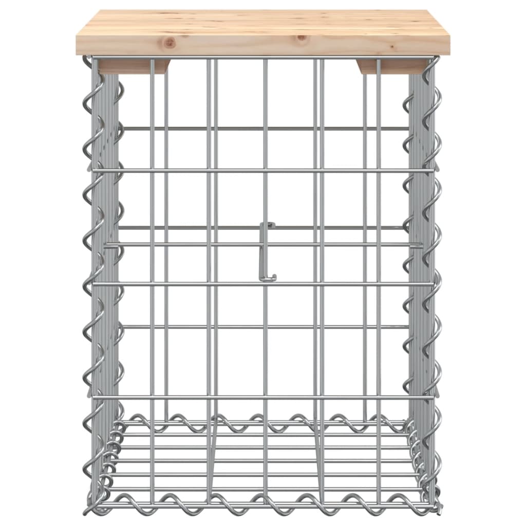 Trädgårdsbänk Gabion-Design Massiv Furu