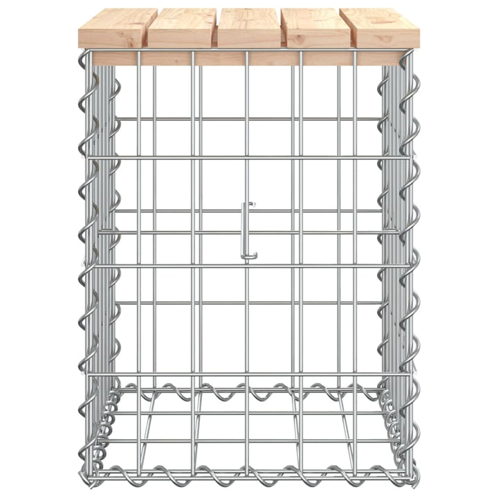 Trädgårdsbänk Gabion-Design Massiv Furu