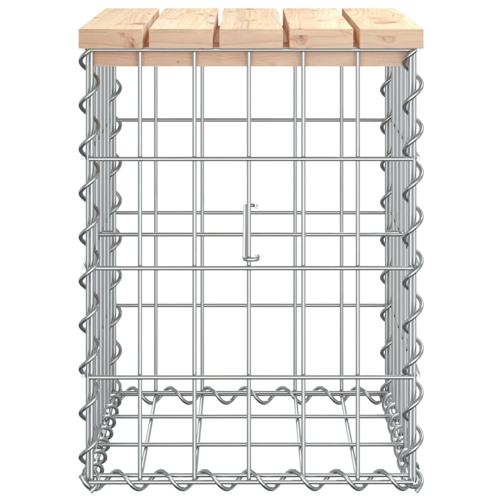 Trädgårdsbänk Gabion-Design Massiv Furu