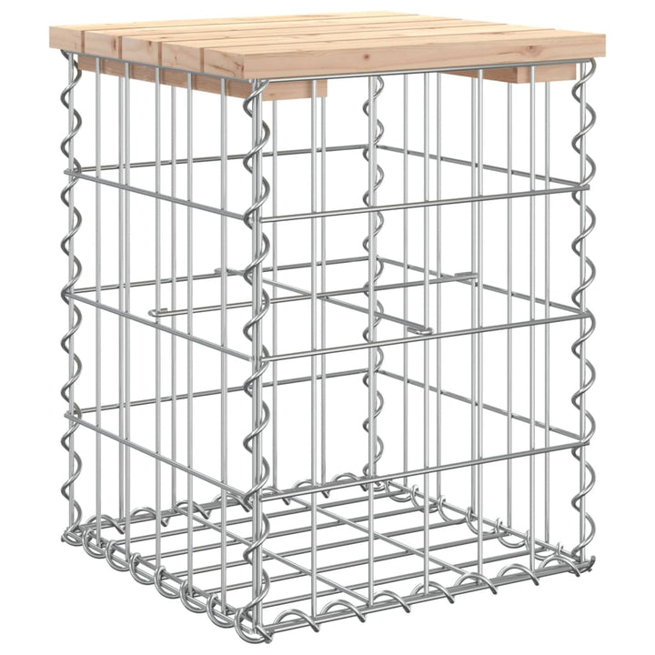 Trädgårdsbänk Gabion-Design Massiv Furu