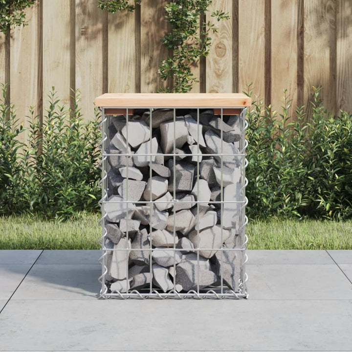 Trädgårdsbänk Gabion-Design Massiv Furu