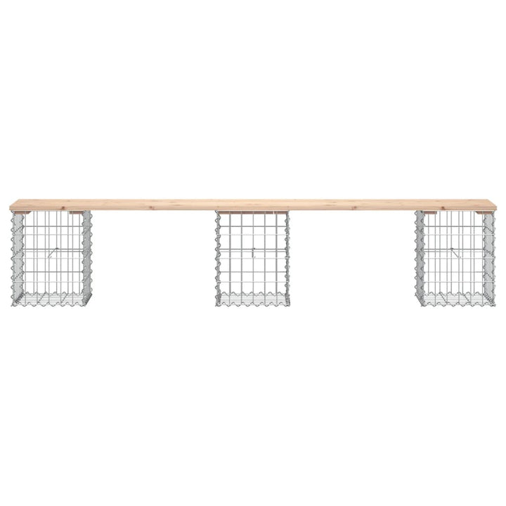 Trädgårdsbänk Gabion-Design Massiv Furu