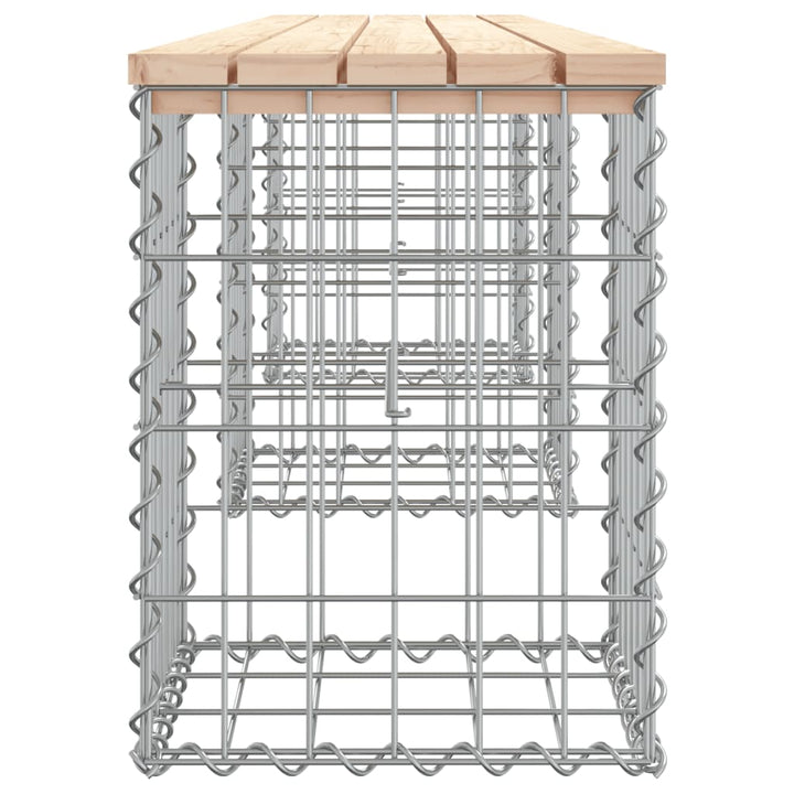 Trädgårdsbänk Gabion-Design Massiv Furu