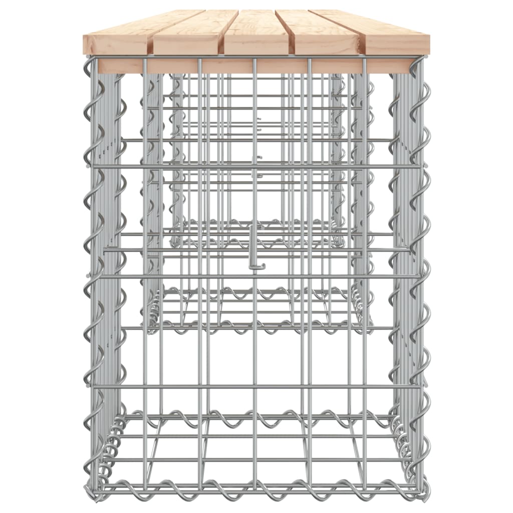 Trädgårdsbänk Gabion-Design Massiv Furu