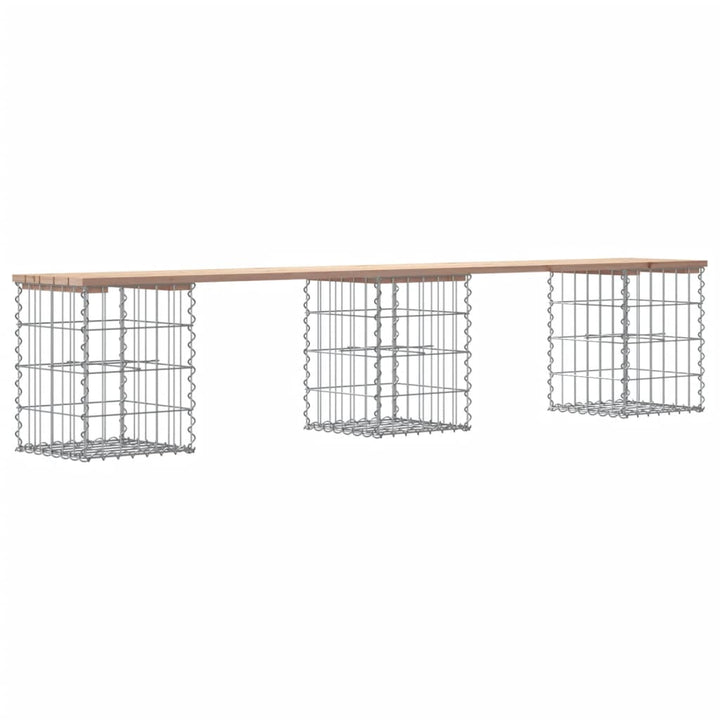 Trädgårdsbänk Gabion-Design Massiv Furu